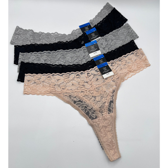 I.N.C. INTERNATIONAL CONCEPTS WOMEN'S LACE THONG UNDERWEAR MULTI COLOR 5 PACK XL - Picture 6 of 7